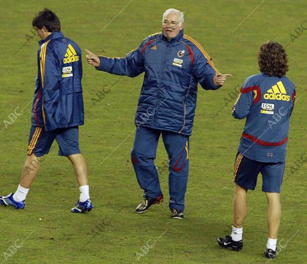 Entrenamiento de la selección española