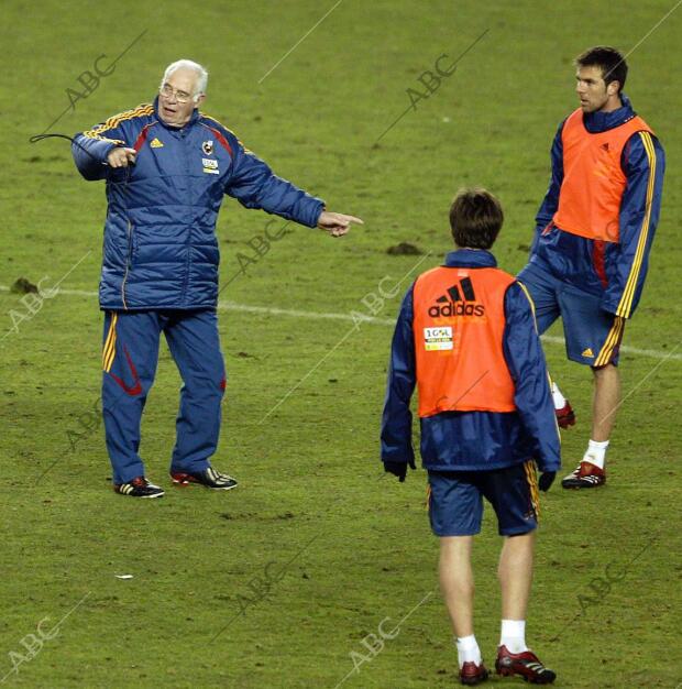 Entrenamiento de la selección española