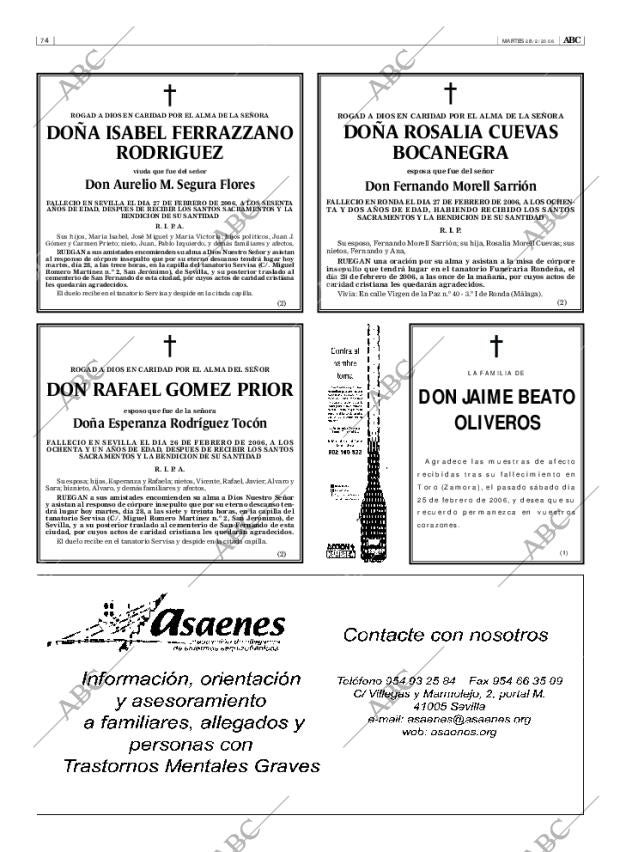 ABC SEVILLA 28-02-2006 página 74