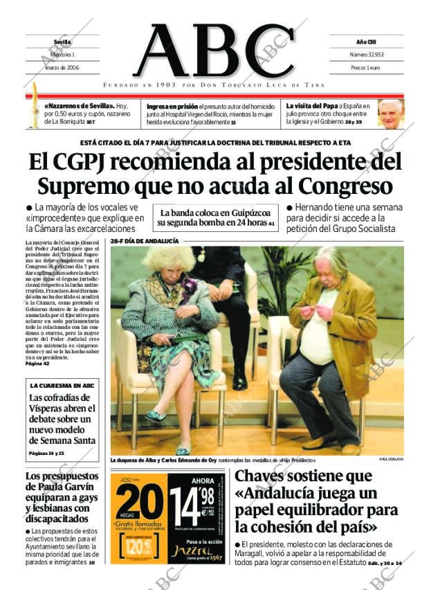 ABC SEVILLA 01-03-2006 página 1