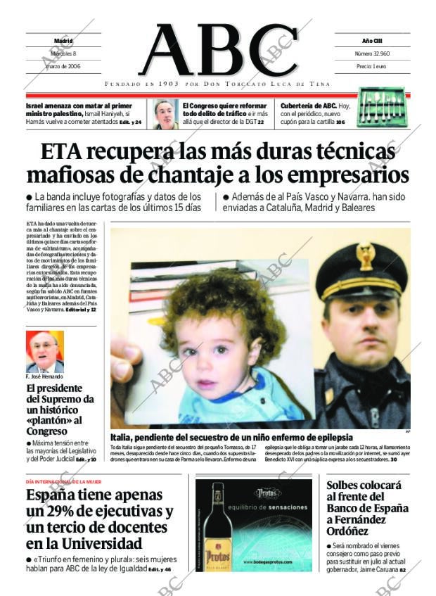 ABC MADRID 08-03-2006 página 1