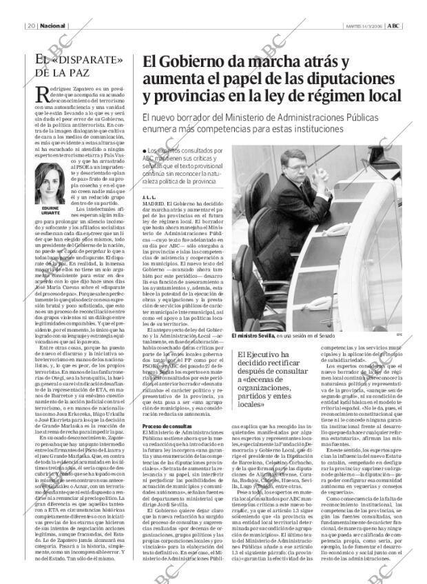 ABC MADRID 14-03-2006 página 20