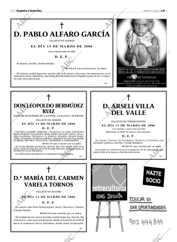 ABC MADRID 14-03-2006 página 74
