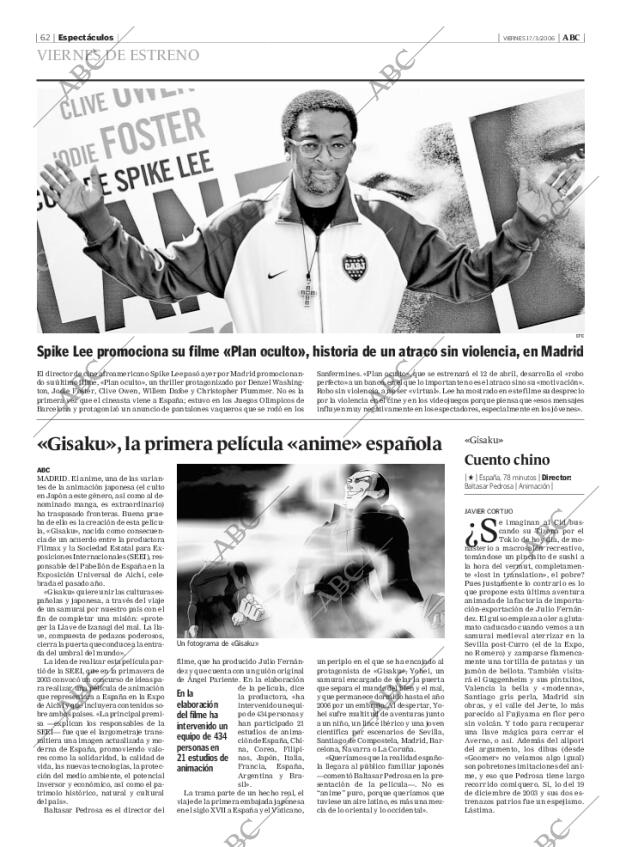 ABC MADRID 17-03-2006 página 62