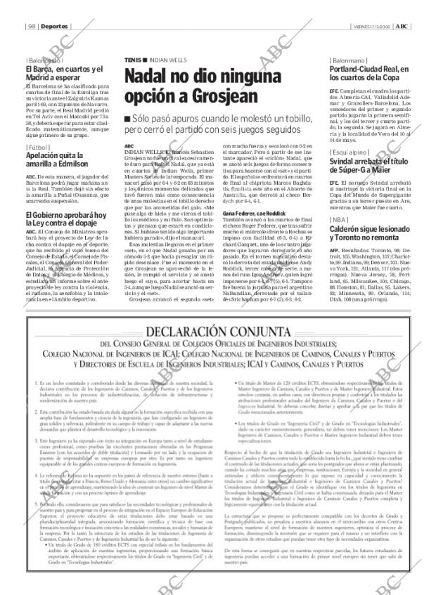 ABC MADRID 17-03-2006 página 98