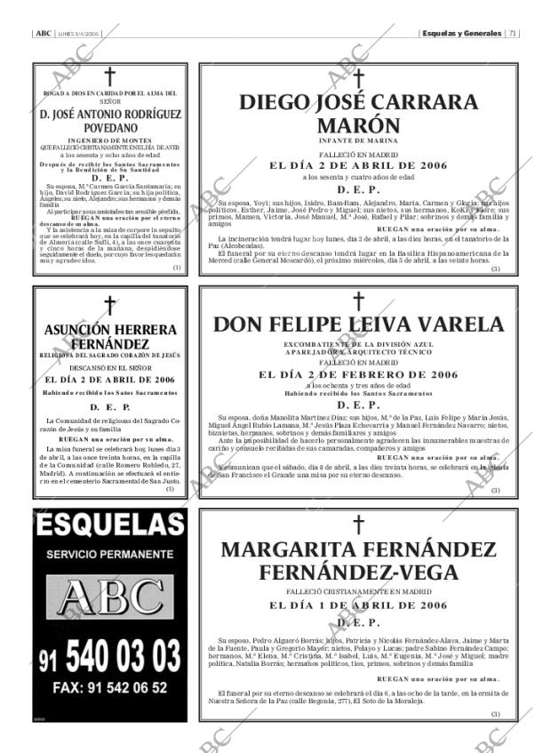 ABC MADRID 03-04-2006 página 71