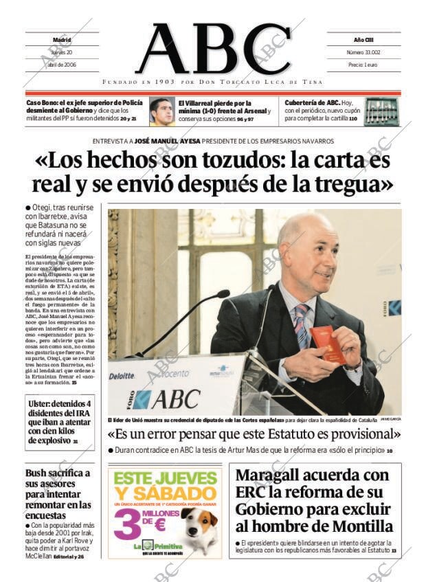 ABC MADRID 20-04-2006 página 1