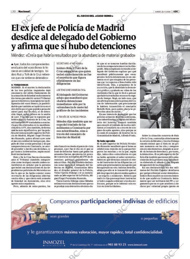 ABC MADRID 20-04-2006 página 20