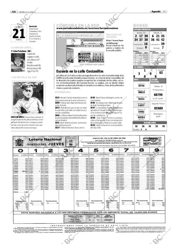 ABC CORDOBA 21-04-2006 página 45