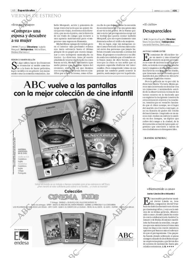 ABC MADRID 21-04-2006 página 68