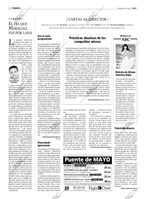 ABC MADRID 21-04-2006 página 8
