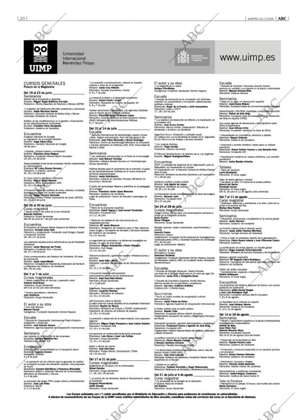 ABC CORDOBA 25-04-2006 página 20