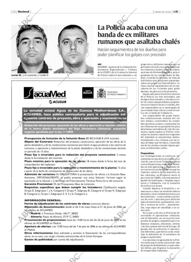 ABC MADRID 29-04-2006 página 20