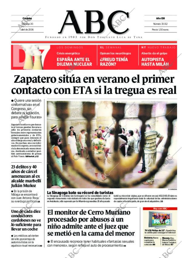 ABC CORDOBA 30-04-2006 página 1