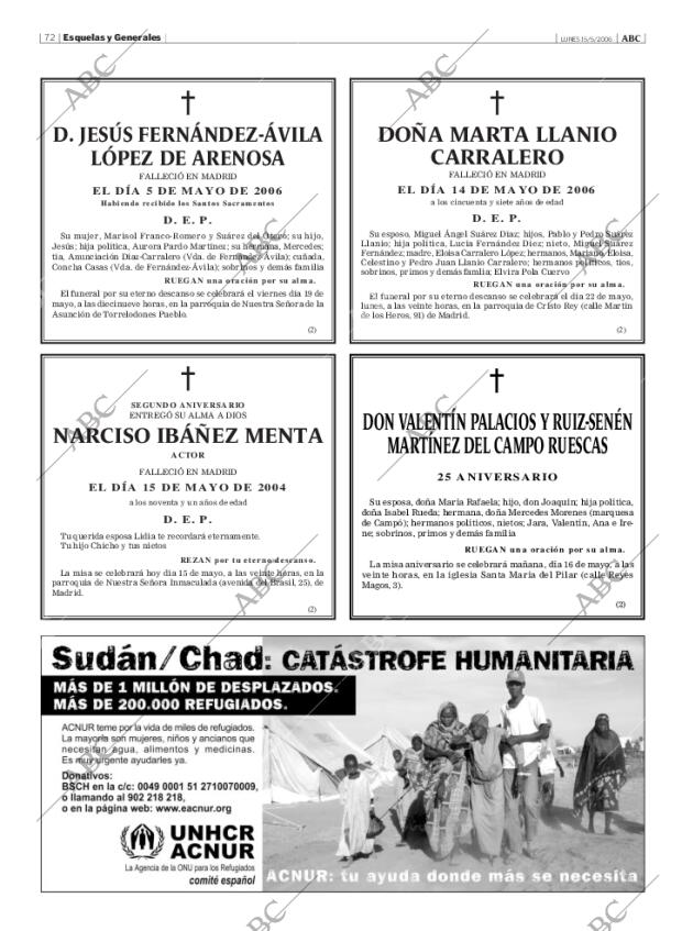 ABC MADRID 15-05-2006 página 72