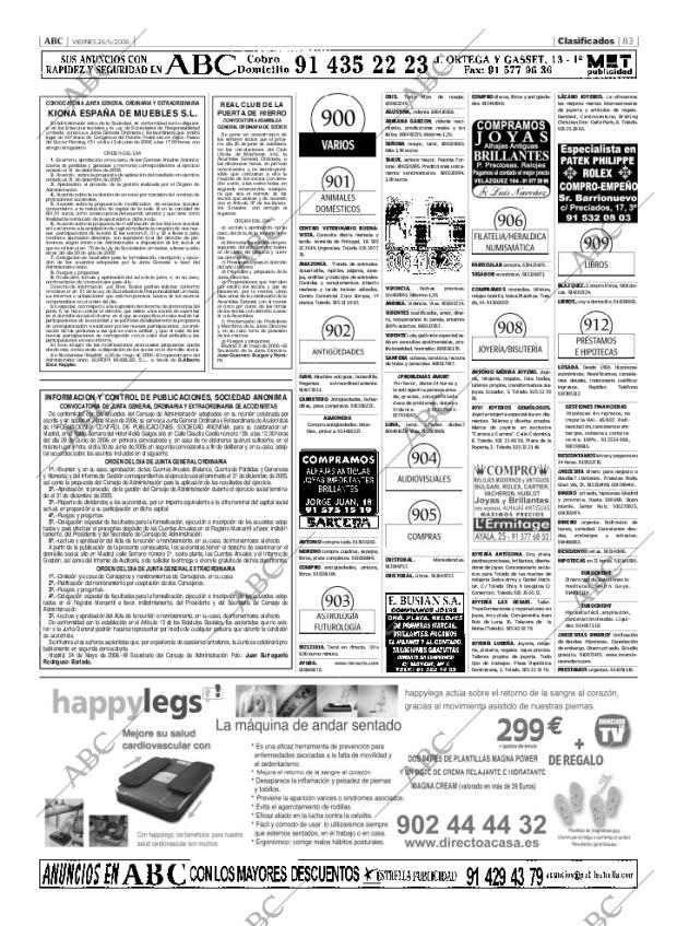 ABC MADRID 26-05-2006 página 83