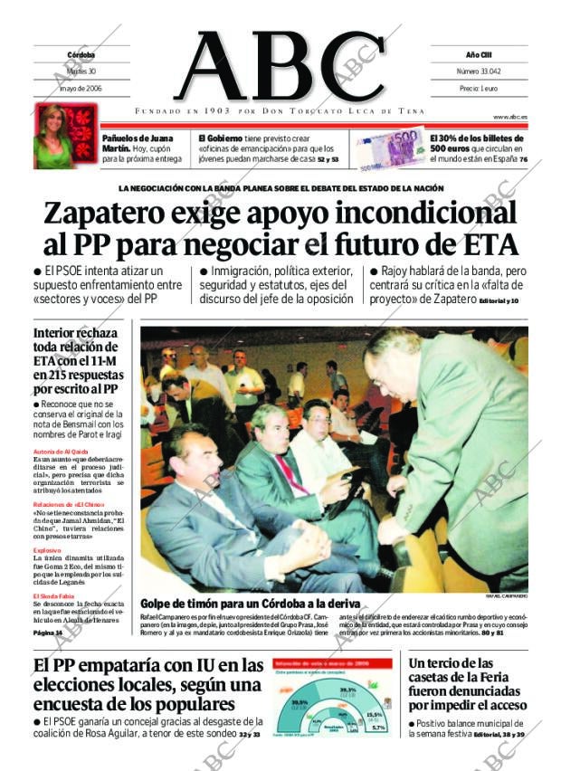 ABC CORDOBA 30-05-2006 página 1