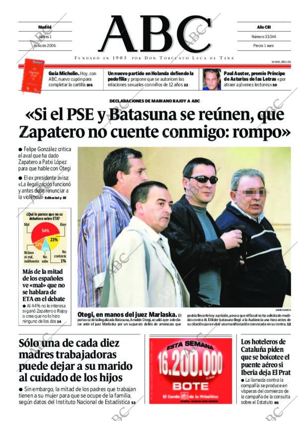 ABC MADRID 01-06-2006 página 1