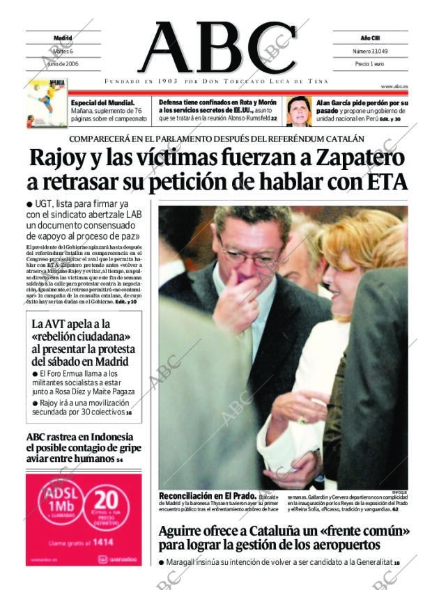 ABC MADRID 06-06-2006 página 1