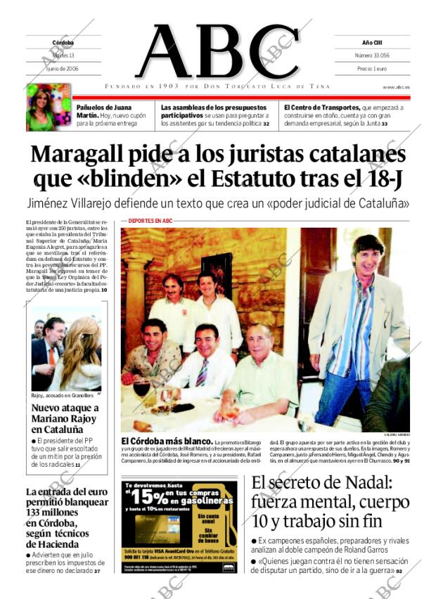 ABC CORDOBA 13-06-2006 página 1