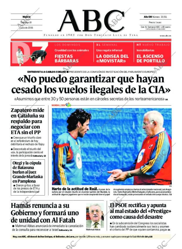 ABC MADRID 18-06-2006 página 1