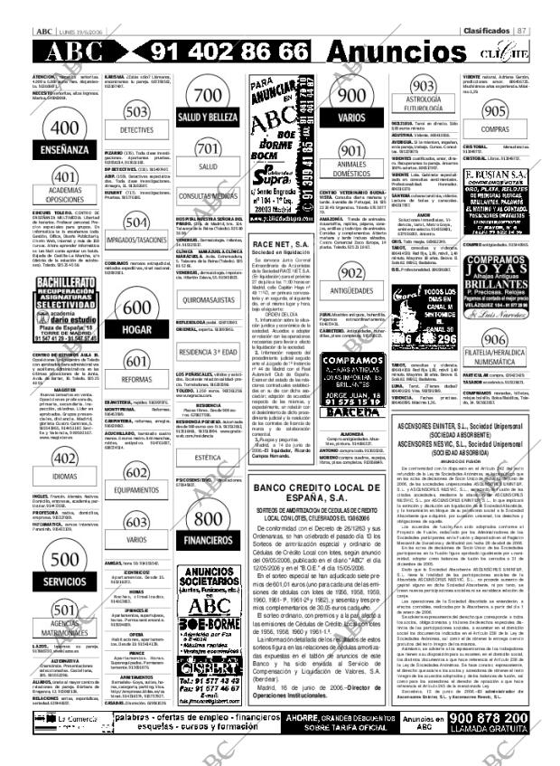 ABC MADRID 19-06-2006 página 87