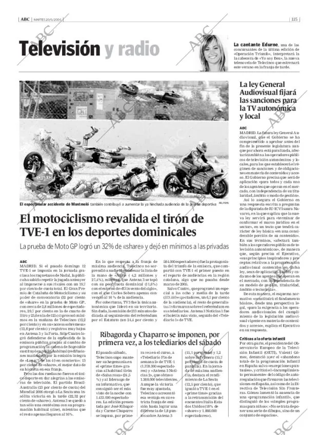 ABC MADRID 20-06-2006 página 115