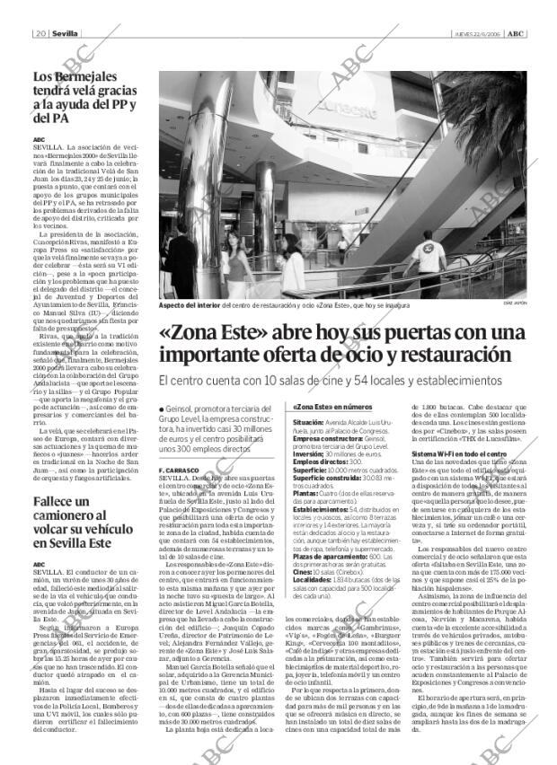 ABC SEVILLA 22-06-2006 página 20