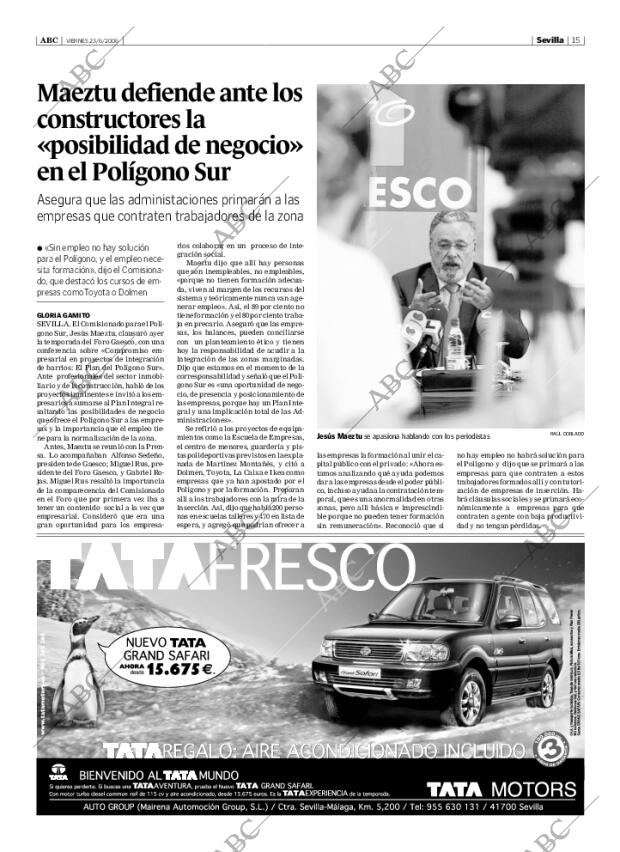 ABC SEVILLA 23-06-2006 página 15