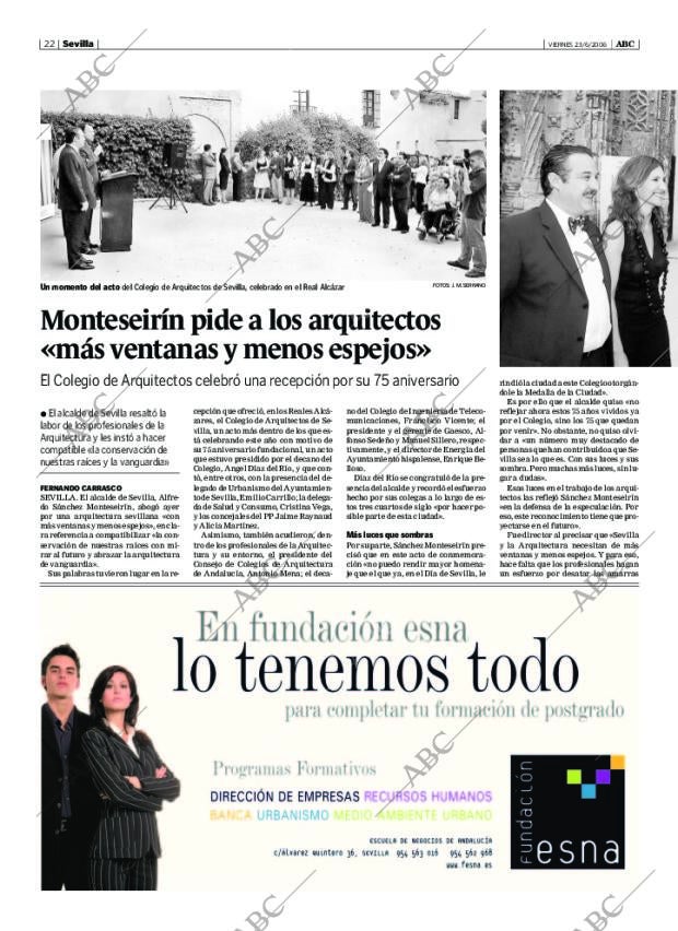 ABC SEVILLA 23-06-2006 página 22