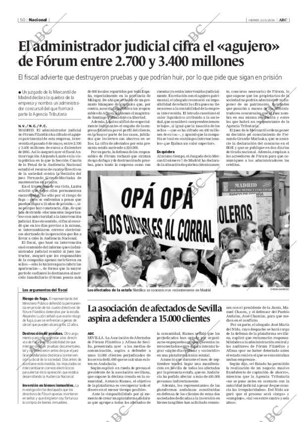 ABC SEVILLA 23-06-2006 página 50