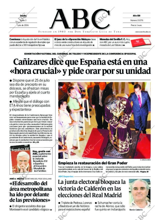 ABC SEVILLA 03-07-2006 página 1
