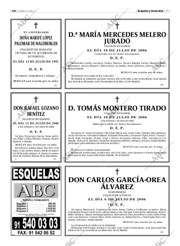 ABC MADRID 13-07-2006 página 77