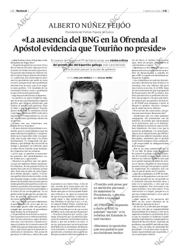 ABC MADRID 25-07-2006 página 18