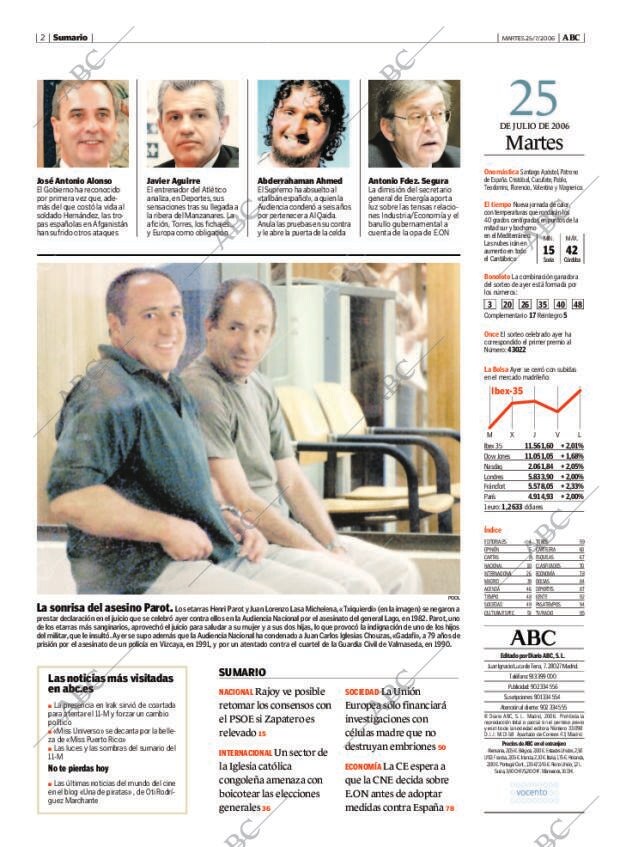 ABC MADRID 25-07-2006 página 2