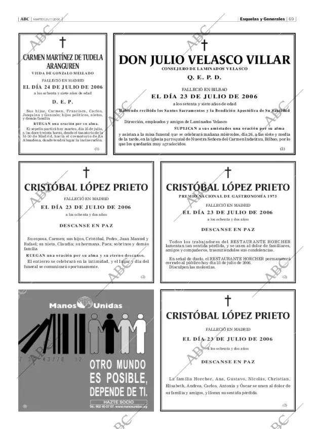 ABC MADRID 25-07-2006 página 69