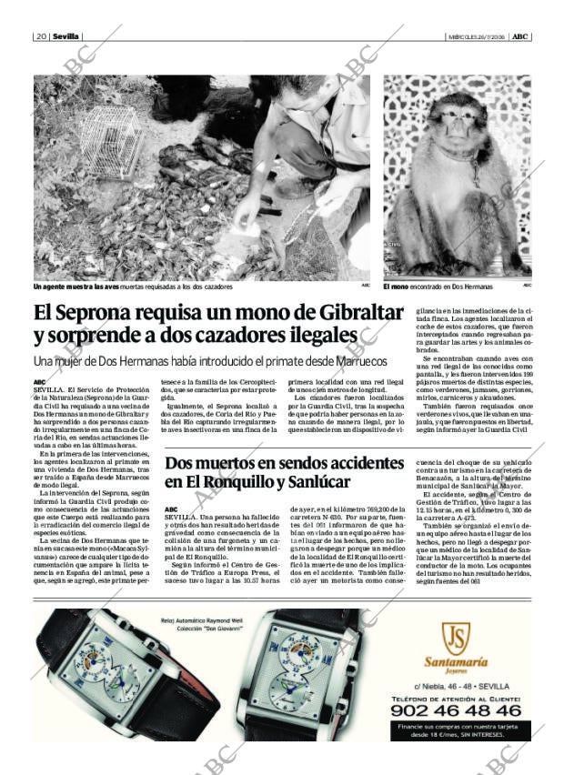 ABC SEVILLA 26-07-2006 página 20
