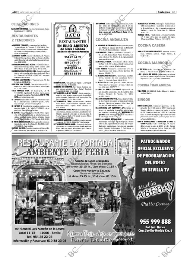 ABC SEVILLA 26-07-2006 página 63