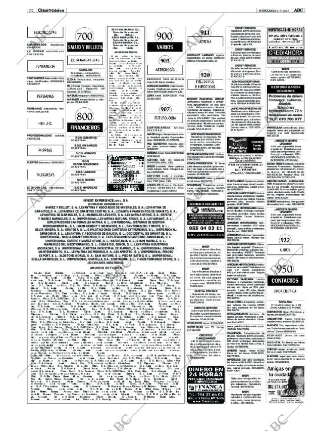 ABC SEVILLA 26-07-2006 página 70