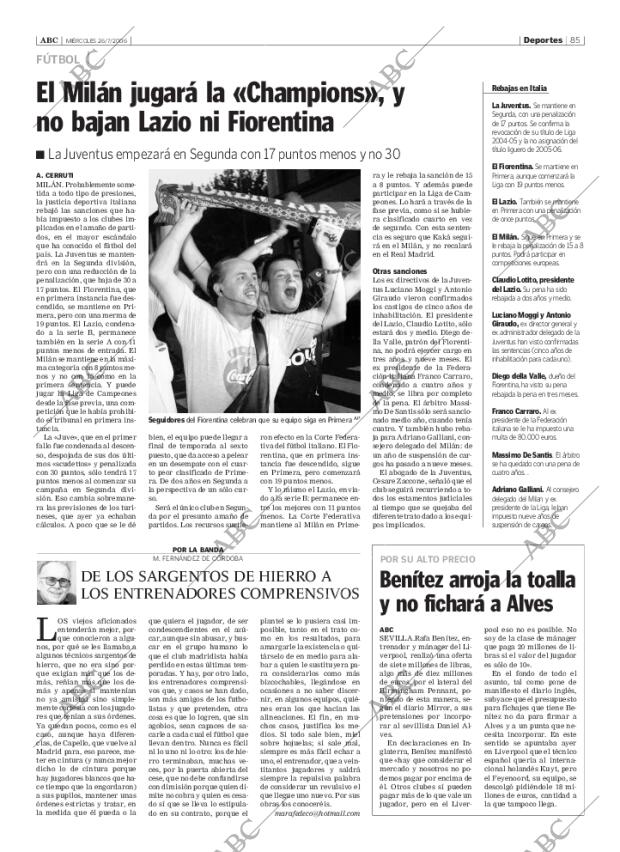 ABC SEVILLA 26-07-2006 página 85