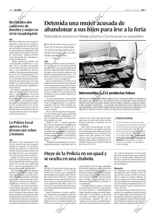 ABC SEVILLA 27-07-2006 página 18