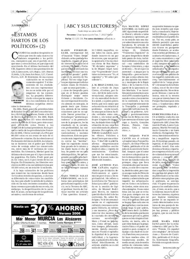 ABC MADRID 30-07-2006 página 8