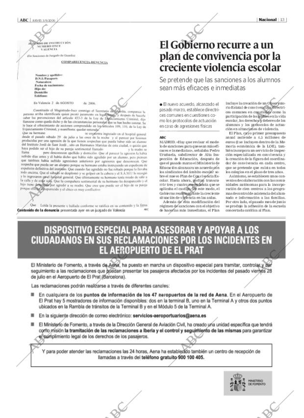 ABC CORDOBA 03-08-2006 página 13