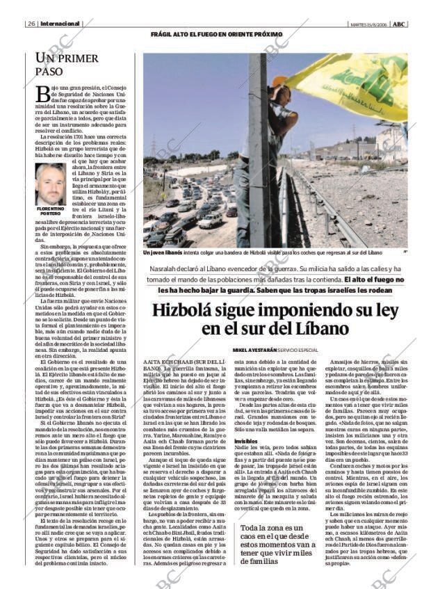 ABC MADRID 15-08-2006 página 26