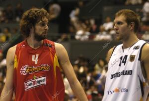 Partido del mundial de baloncesto en Japon entre Espana Alemania( 92-71)