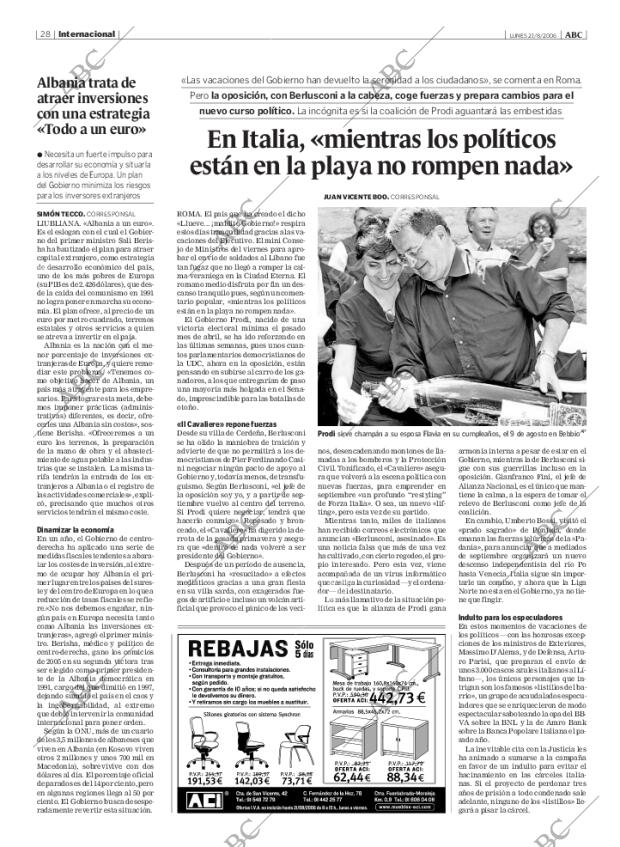 ABC MADRID 21-08-2006 página 28