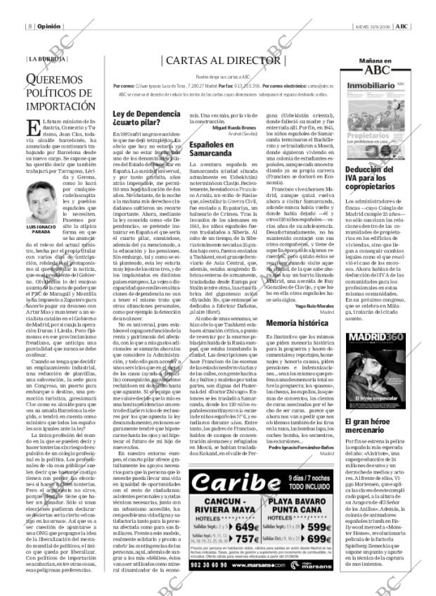 ABC MADRID 31-08-2006 página 8