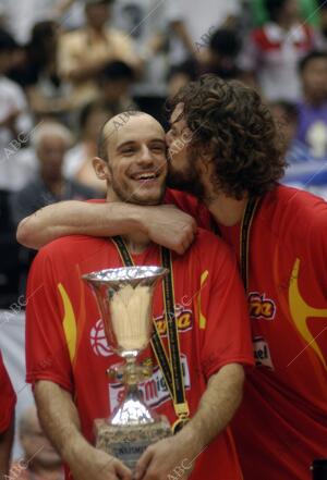 Final del Campeonato Mundial de Baloncesto entre España y Grecia, en el estado...