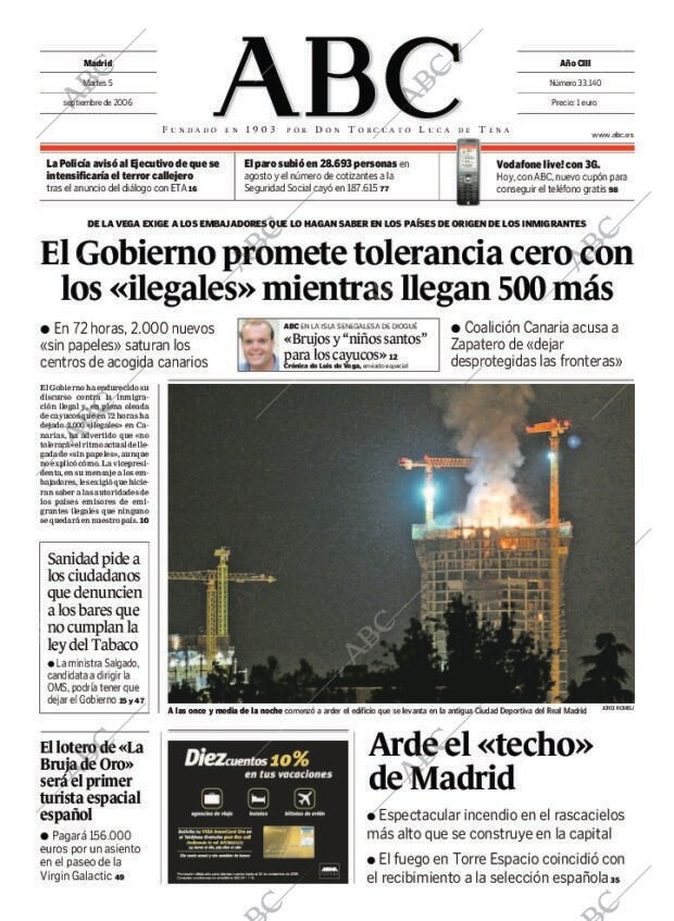 ABC MADRID 05-09-2006 página 1
