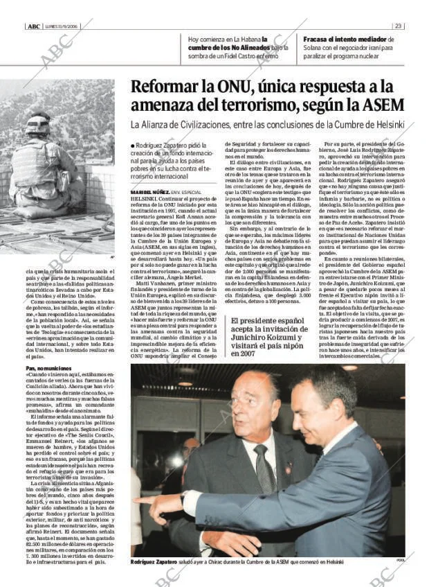 ABC MADRID 11-09-2006 página 23